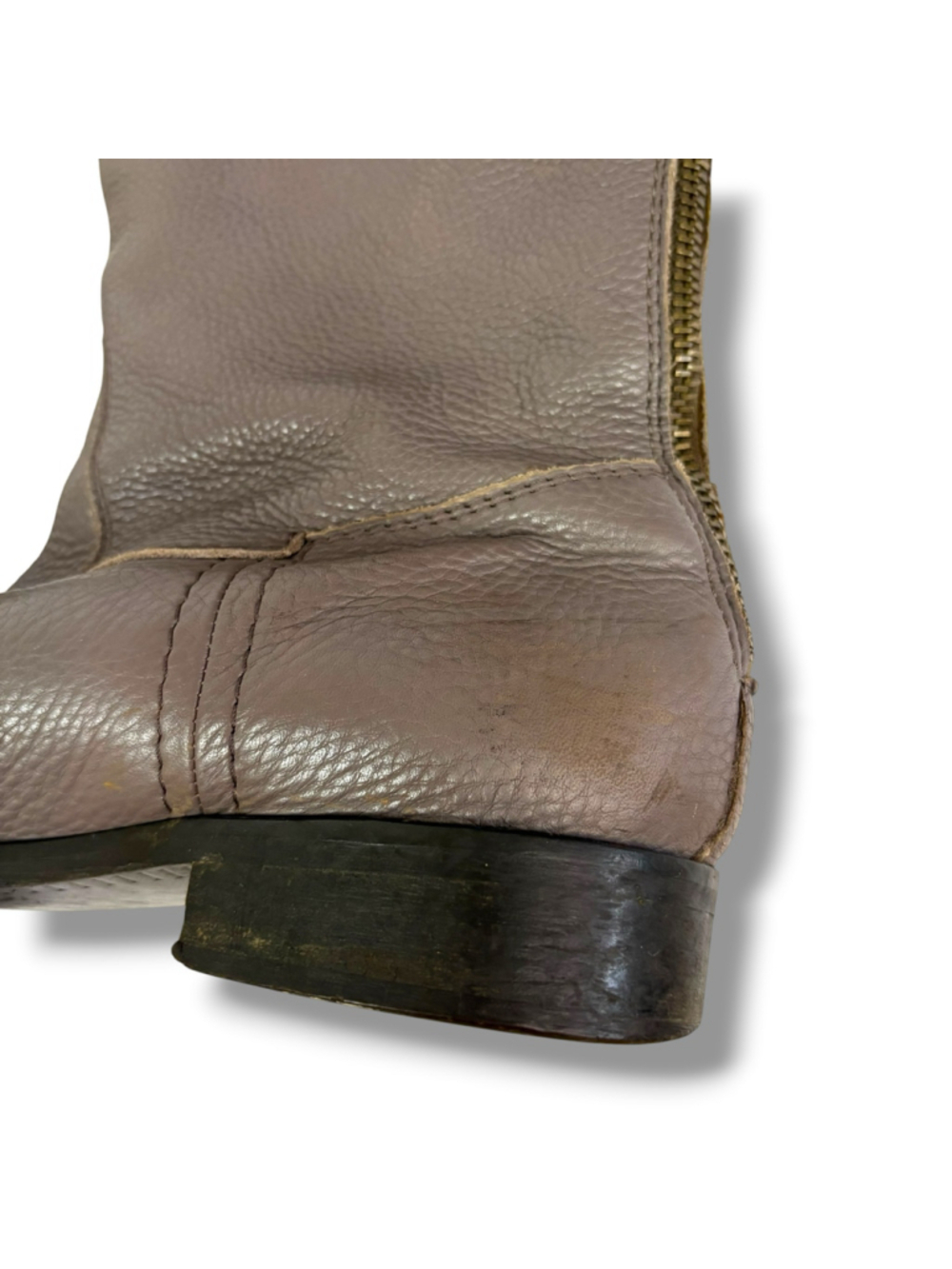 J Crew Taupe Leather Knee-High Field Riding Equestrian Boots Women’s 7.5 - Picture 9 of 11